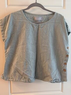 Liz Alig Handwoven Cotton Top Size large